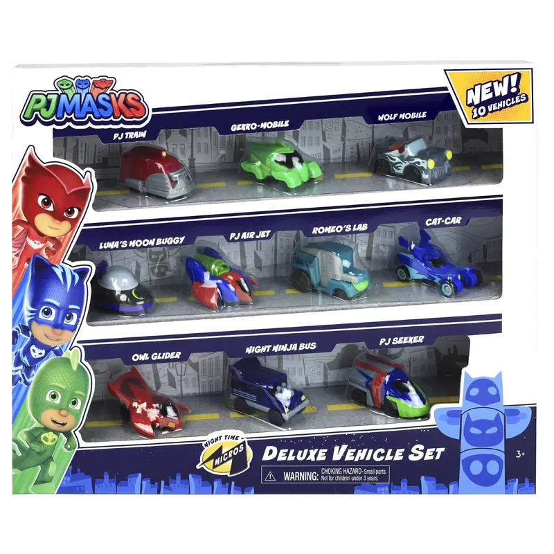 PJ Masks Night Time Micros Deluxe Vehicle Set