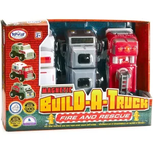 POPULAR PLAYTHINGS Magnetic Build-a-truck Fire and Rescue Set