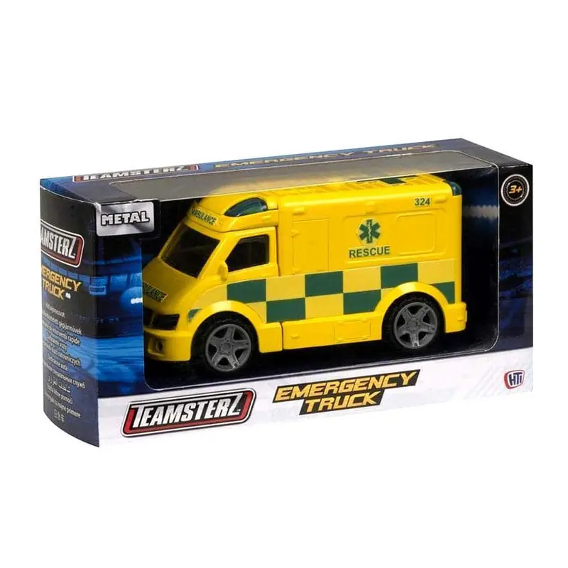 Teamsterz Metal Emergency Vehicle - 4-inch Ambulance