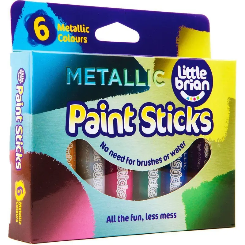 Little Brian Metallic Paint Sticks 6 Pack