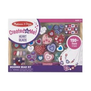 Melissa and Doug Created By Me! Heart Beads Wooden Bead Kit