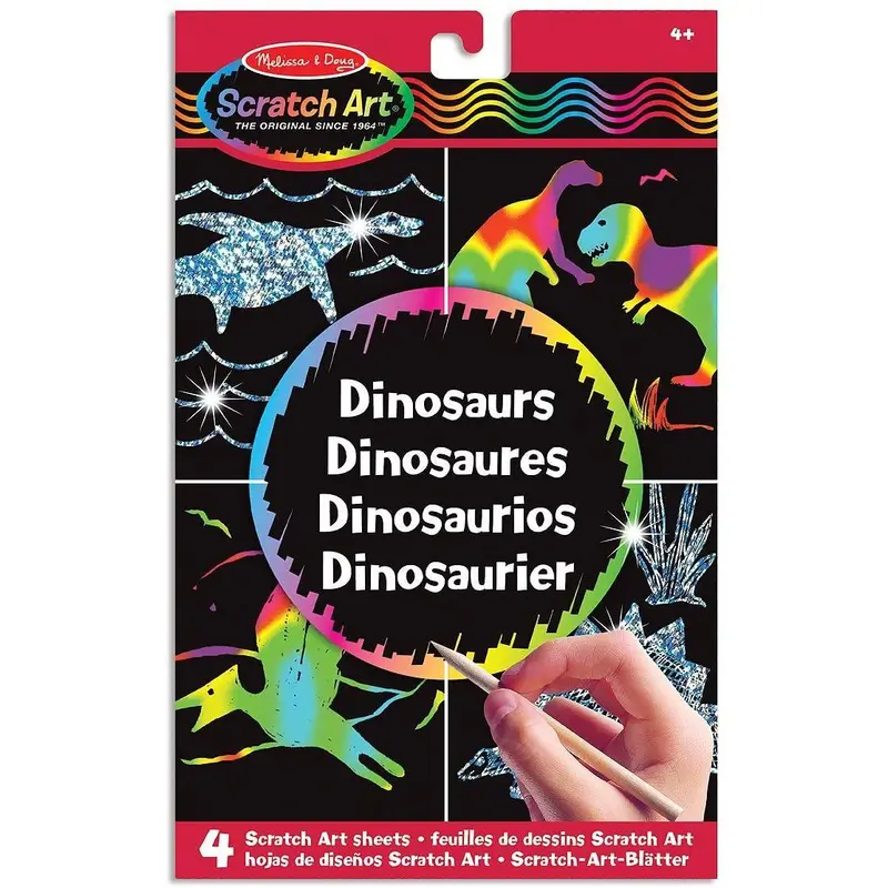 Melissa & Doug 15917 Scratch Magic Draw and Learn Dinosaur Craft
