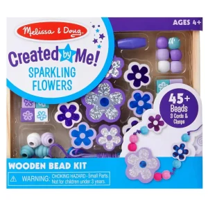 Melissa & Doug 19494 Sparkling Flowers Wooden Bead Set