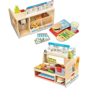 Melissa & Doug 41650 Wooden Slice & Stack Sandwich Counter