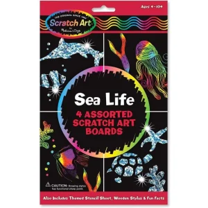 Melissa & Doug Scratch Art Sheets Marine Life