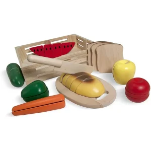 Melissa & Doug Wood Cutting Pretend Play Food
