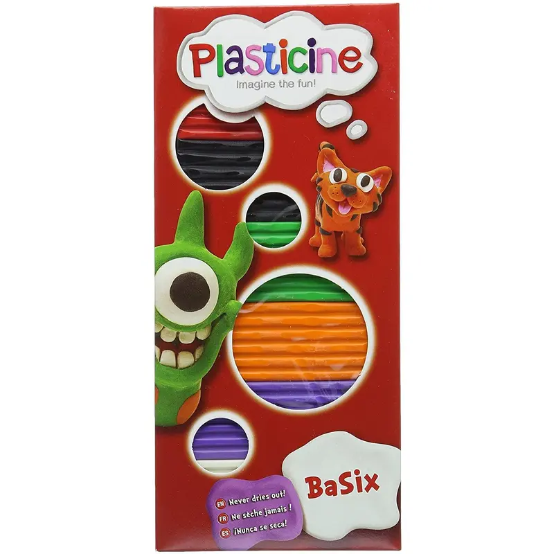 Plasticine Basix 6 Colours Modelling Clay
