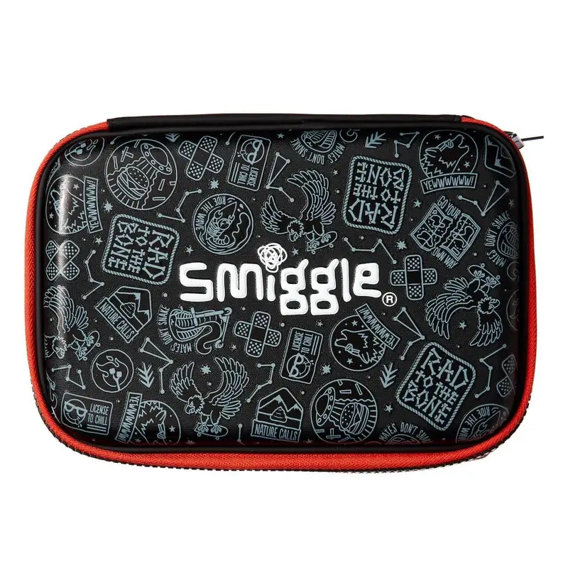 Smiggle 442885 Express Double Up Hardtop Pencil Case - Black