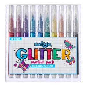 Smiggle 471384 Glitter Marker Pack X10 Hot Mix