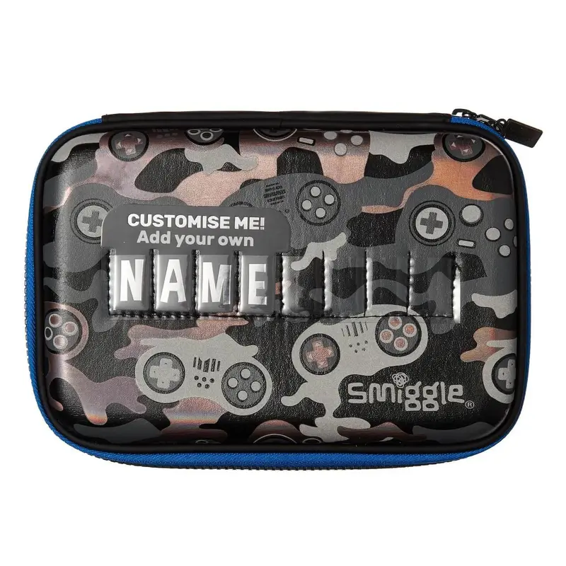 Smiggle Craze Id Hardtop Pencil Case Colour Dark Grey