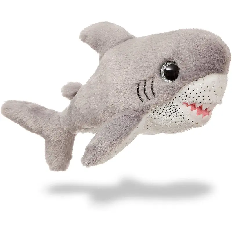 AURORA Sparke Tales Shark Finn 7-inch Soft Toy, Grey and White