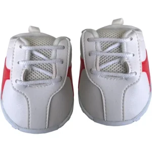 Be My Bear White with Red Stripe Tennis Shoes