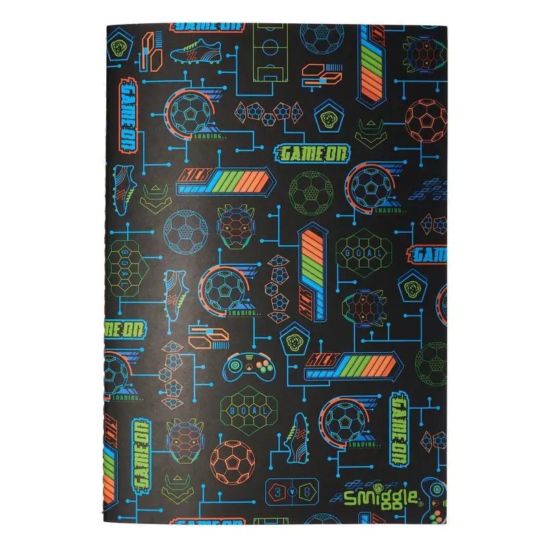 Smiggle Far Away A5 Notebook - Black