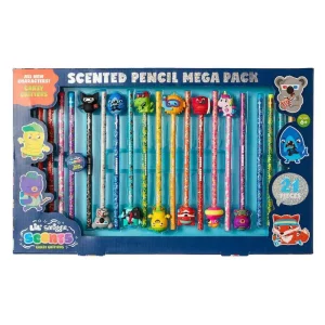 Smiggle Lil' Scent Crazy Critters Scented Pencil Mega Pack X21