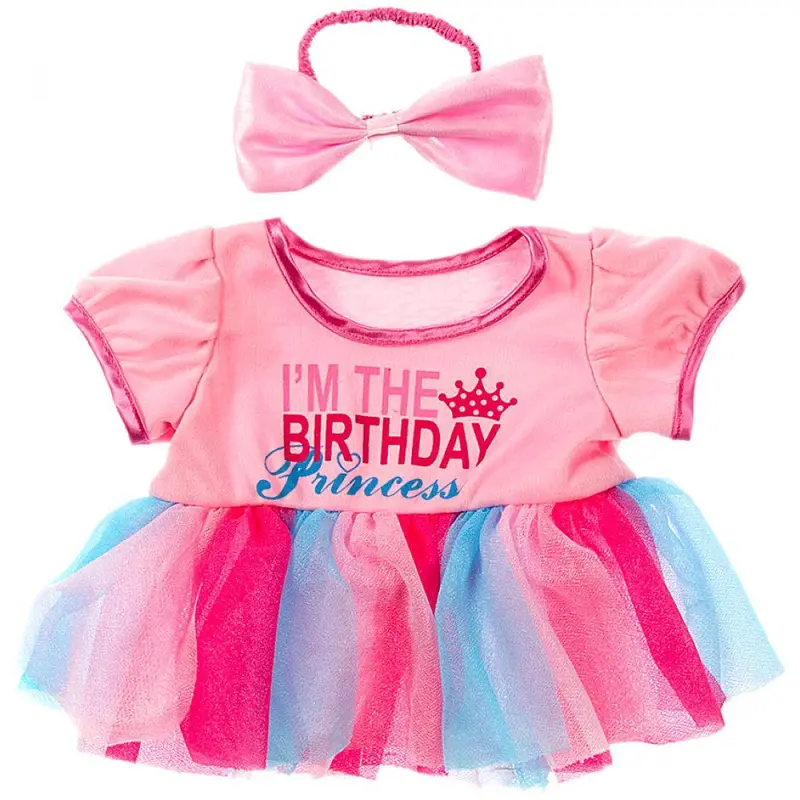Be My Bear 20184 Birthday Princess & Bow Outfit For Doll 40cm
