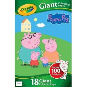 Crayola Peppa Pig Giant Colouring Pages with Stickers
