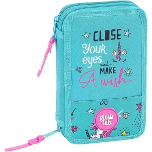 Glowlab Dreams Double Pencil Case Set with 28 Pieces