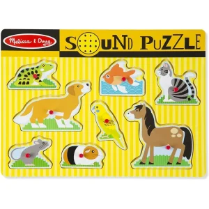 Melissa & Doug 10730 Pets Wooden Sound Puzzle