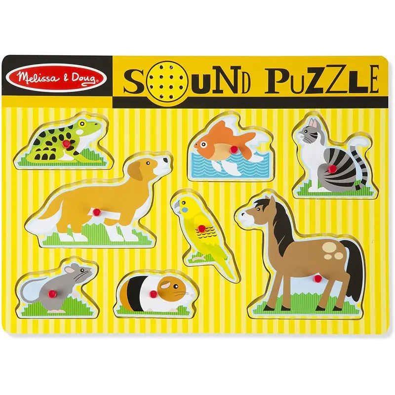 Melissa & Doug 10730 Pets Wooden Sound Puzzle