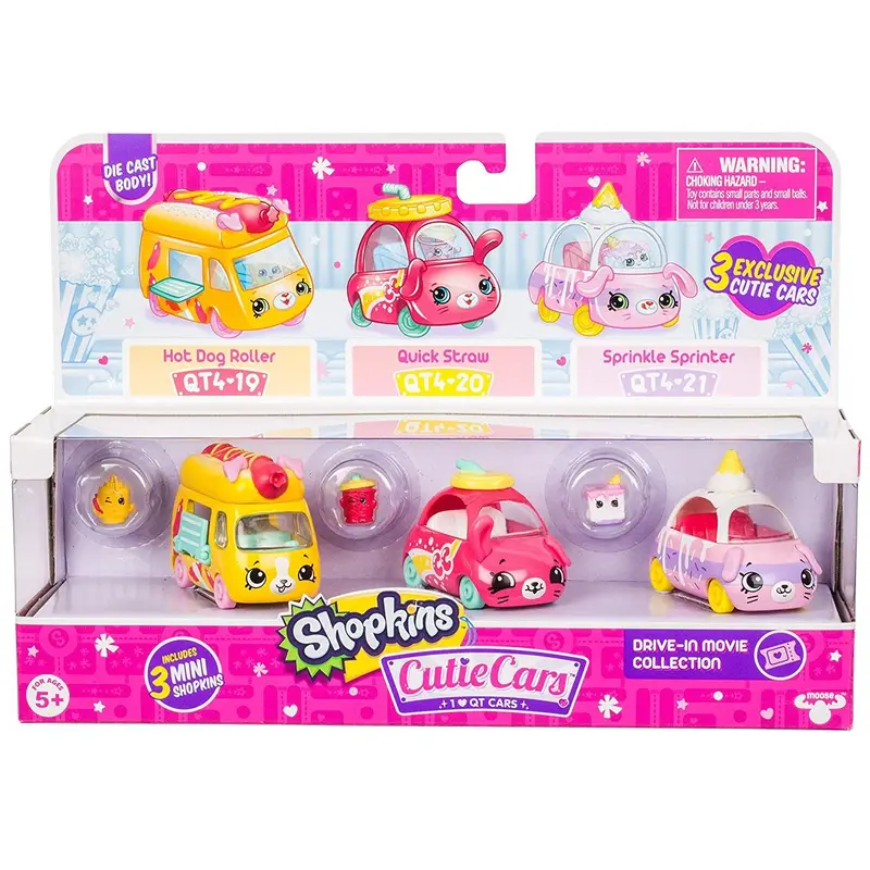 Shopkins Cutie Cars Drive-in Movie 3-cars Pack - Assorted