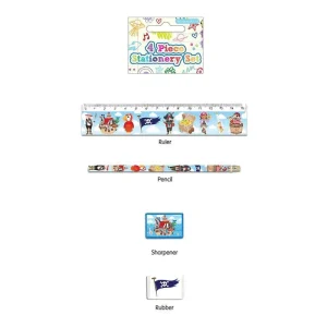 4 Piece Pirates Stationery Set