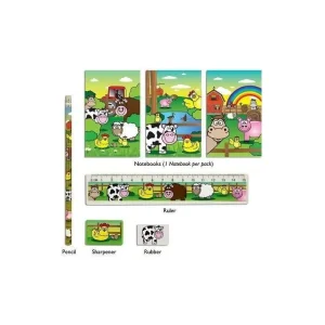 5 Piece Animals Stationery Set