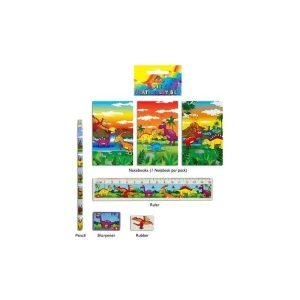 5 Piece Dino Stationery Set