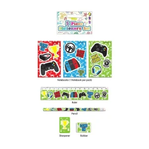 5 Piece Gamer Stationery Set