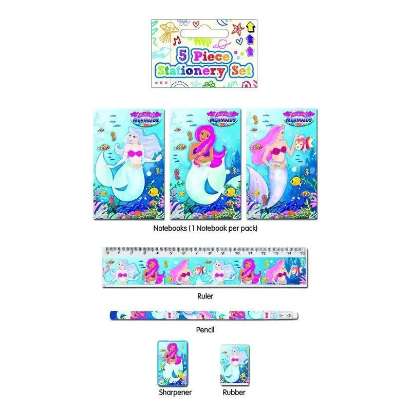 5 Piece Mermaid Stationery Set