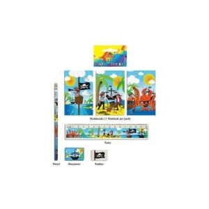 5 Piece Pirates Stationery Set