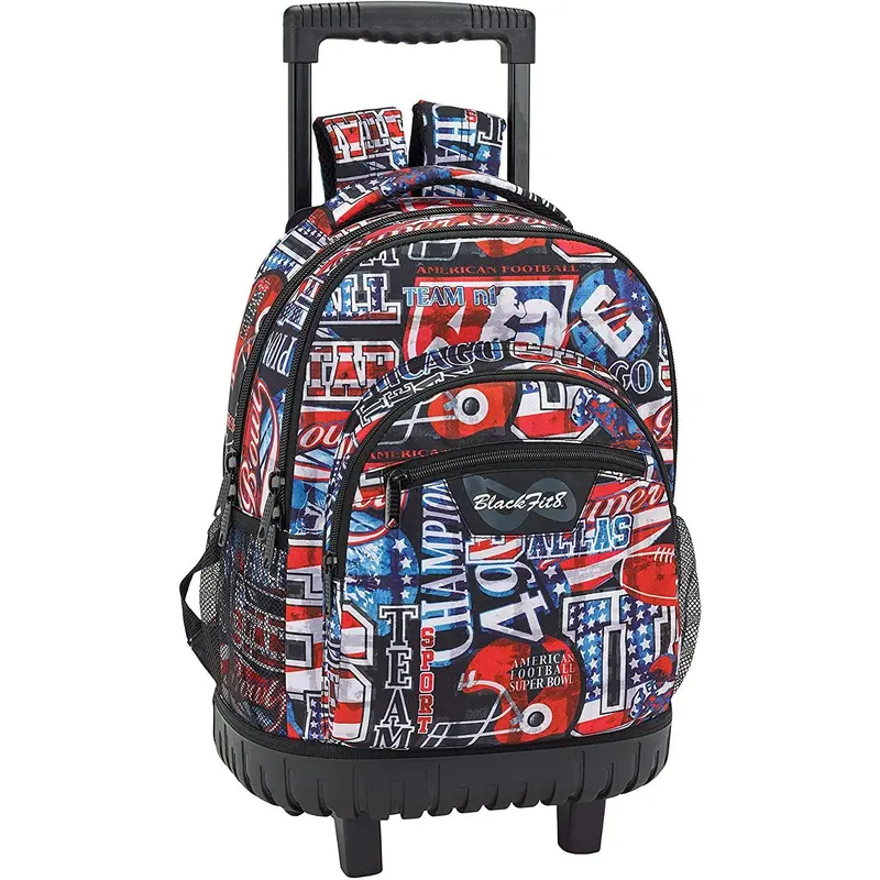 Blackfit8 Super Bowl School Bag with Trolley 45cm