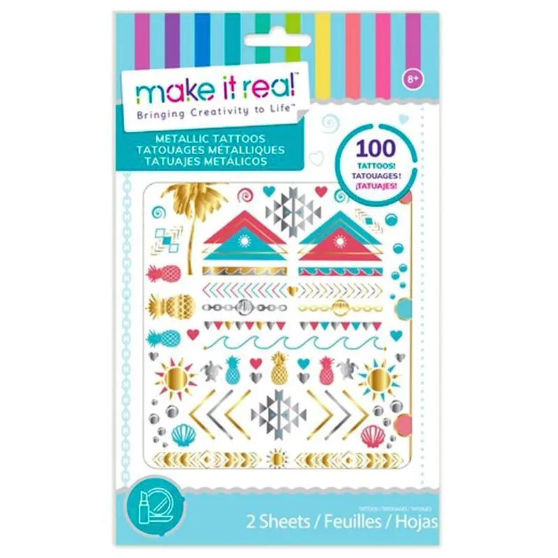 Make It Real Metallic Tattoos - Assorted