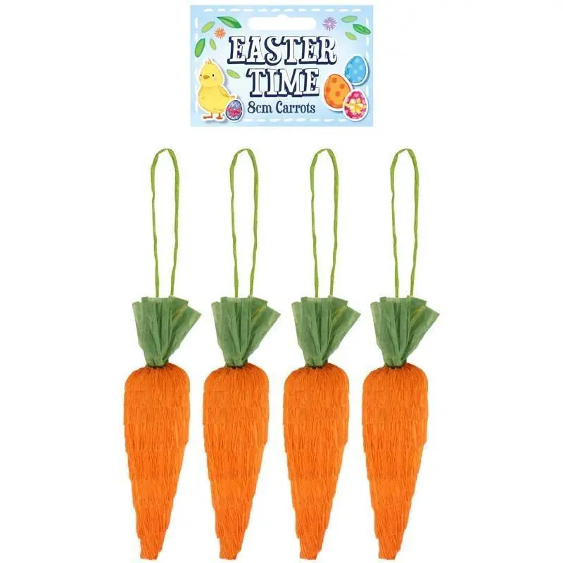 Easter Time 8cm Carrots - 4 Pack
