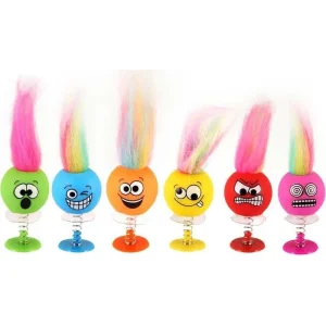 Fun Toys Jump Ups Smile Faces with Hair 6cm - Assortment