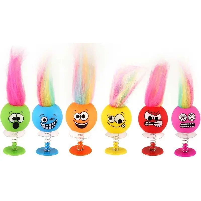 Fun Toys Jump Ups Smile Faces with Hair 6cm - Assortment