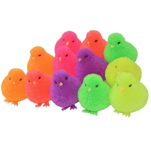 Light Up Squidgy Puffer Chicken 7cm