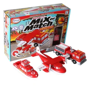 Popular Playthings Magnetic Mix Or Match Vehicles, Fire & Rescue