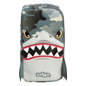 Smiggle Budz Character Two Pocket Pencil Case - Grey Shark