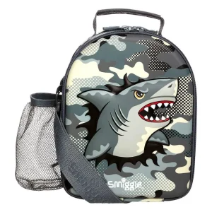 Smiggle Budz Hardtop Lunch Box with Strap - Grey Shark