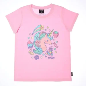 Smiggle Fun Print T-shirt - Pink Glitter Unicorn
