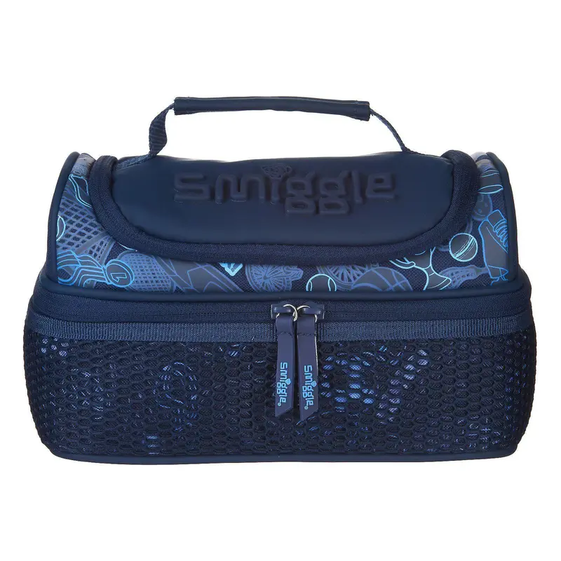 Smiggle Mesh Double Decker Lunchbox - Navy