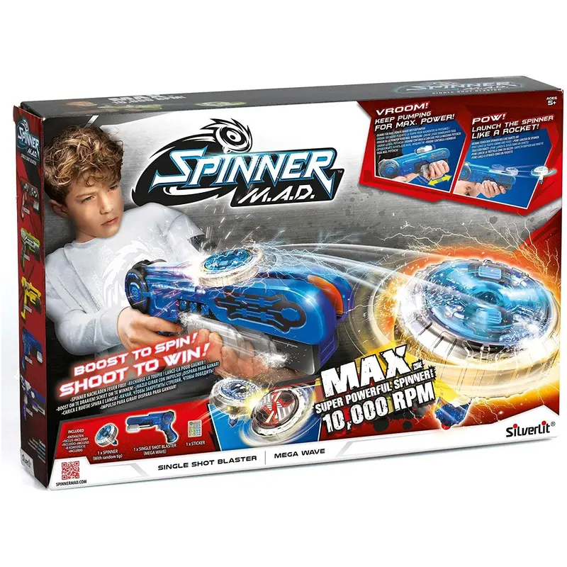 Spinner M.a.d. Single Shot Blaster - Blue