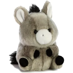 AURORA Rolly Pet 5-inch Bray Donkey Soft Toy - Grey