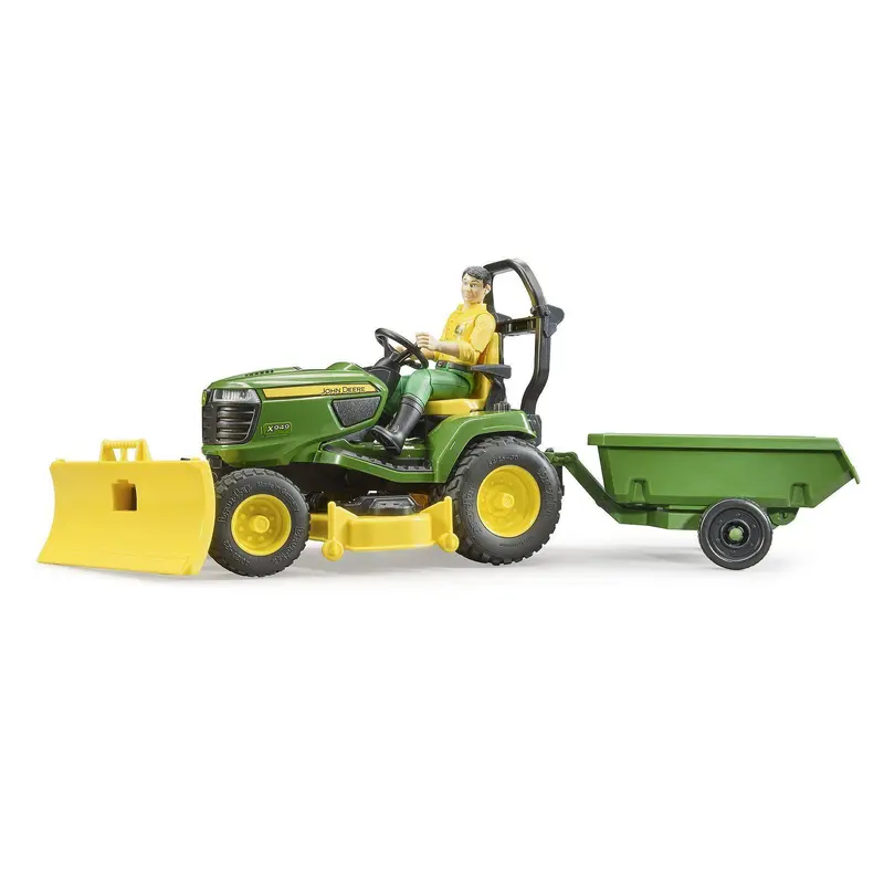 Bruder John Deere X949 Lawn Tractor with Trailer