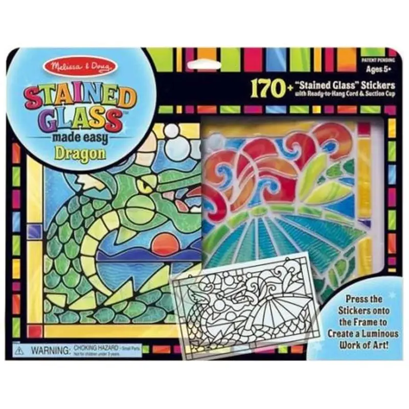 Melissa & Doug 19289 Stained Glass Made Easy Craft Kit - Dragon