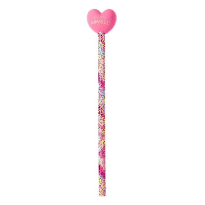 Smiggle Tops Eraser Pencil - Heart Pink