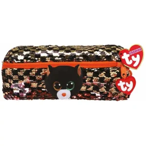 Ty Shadow Le Chat Soft Toy Sequins Pencil Case 20cm