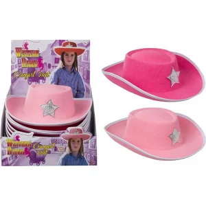 Western Riders Fancy Dress Girls Cowgirl Hat - Pink