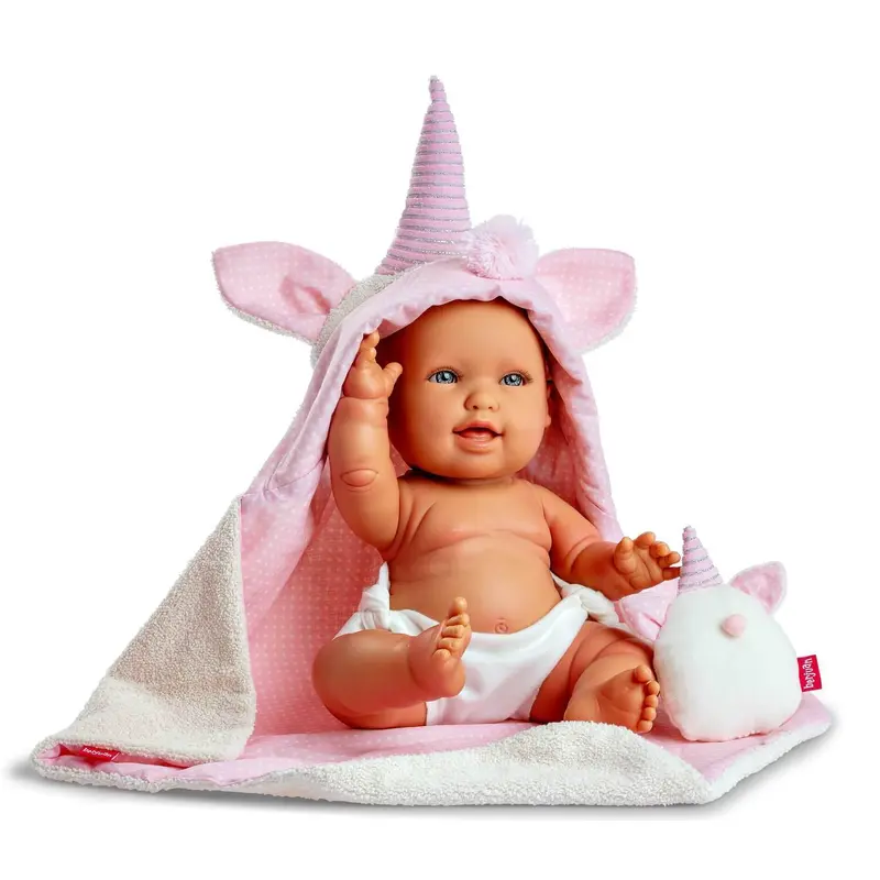 Berjuan 3133 andrea Baby Unicorn Doll - Pink