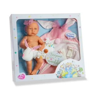Berjuan New Born Doll 34cm Gift Set - Pink Or Blue